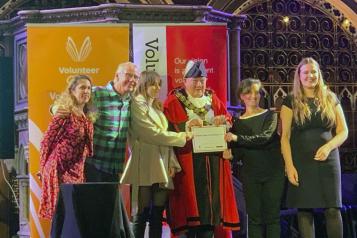 Healthwatch digital champions and staff receive a commendation from the Mayor of Islington
