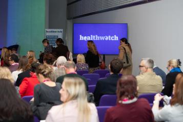 Delegates leaving a Healthwatch event
